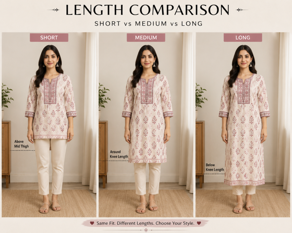 different types of kurtis